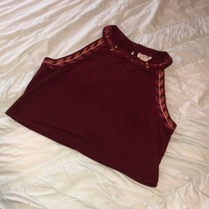 Maroon Crop Top